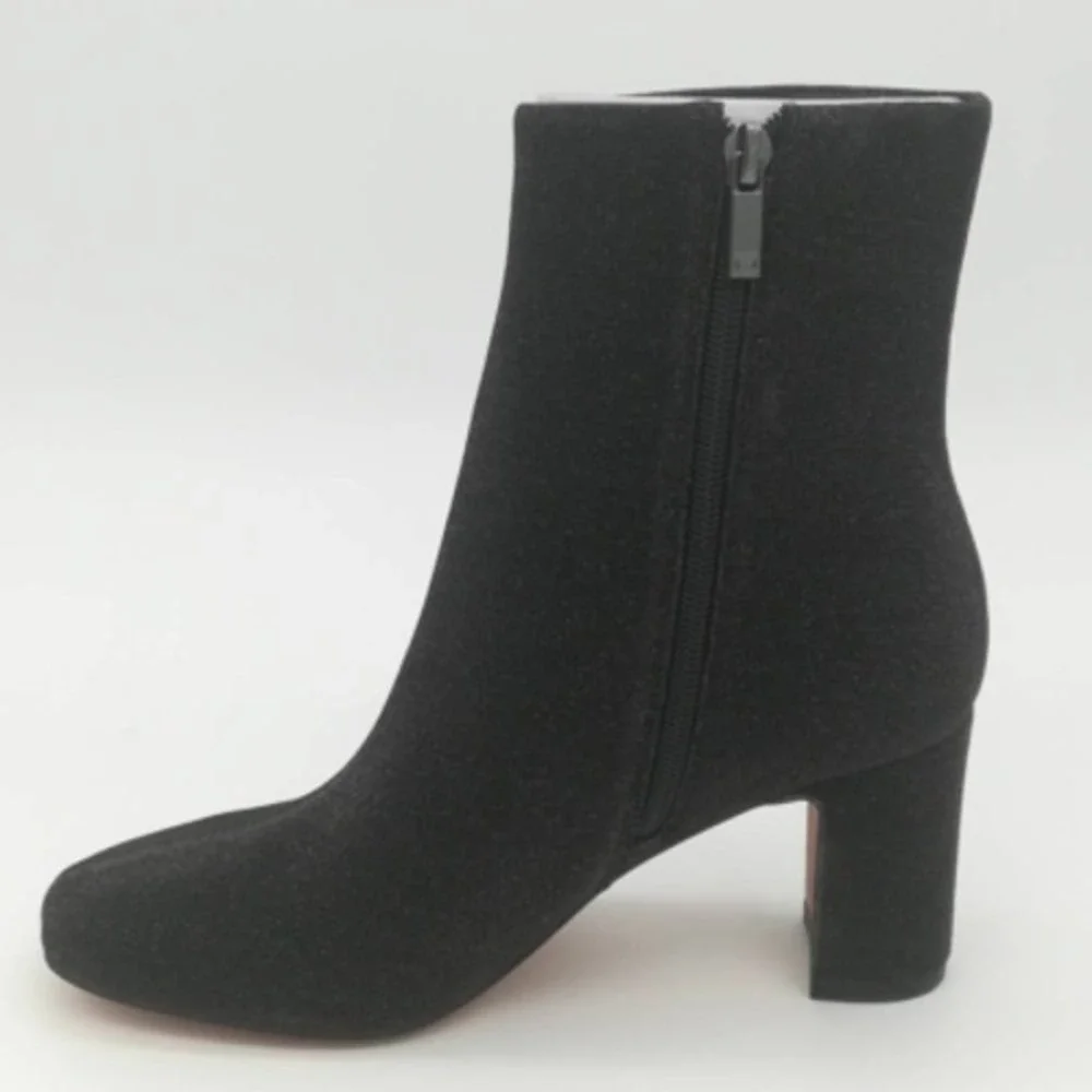 Marc Fisher Shoes Womens Ankle Boots Booties Black‎ Block High Heel 6.5 New